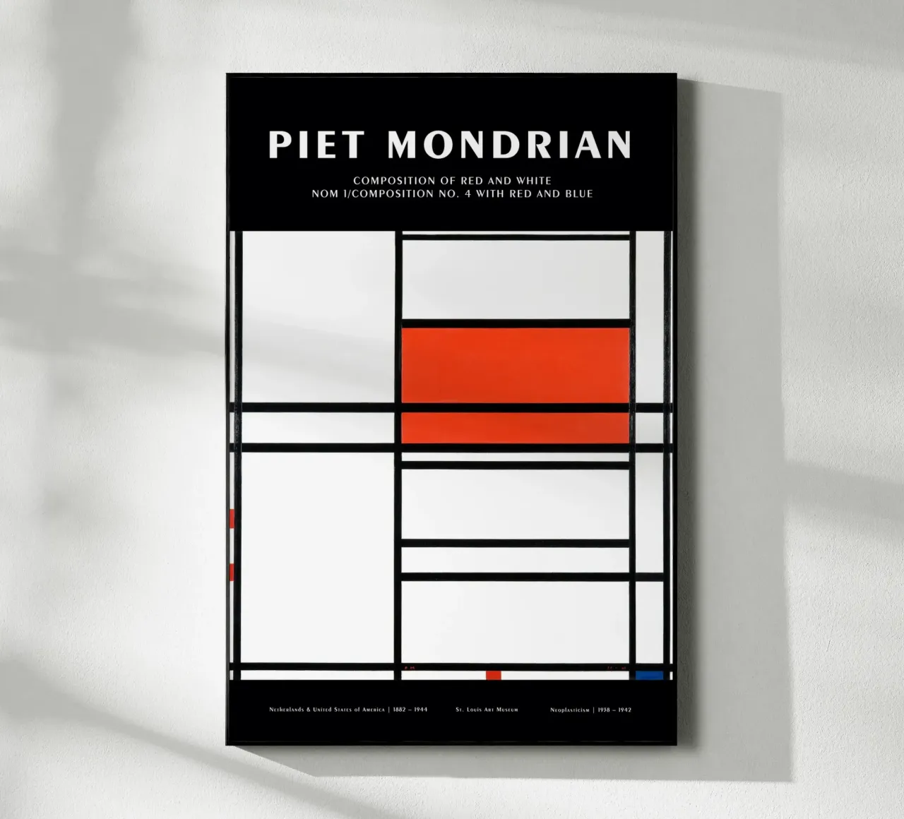 Piet Mondrian - Composizione di rosso e bianco plexiglass da Old Masters