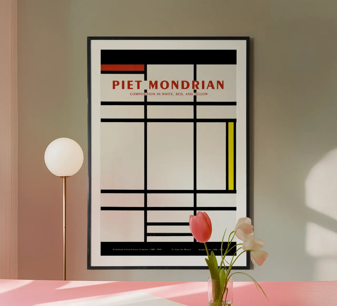Piet Mondrian - Komposition aus Rot, Weiß und Gelb Poster von Old Masters