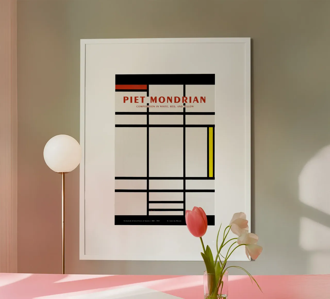 Piet Mondrian - Komposition aus Rot, Weiß und Gelb Poster von Old Masters