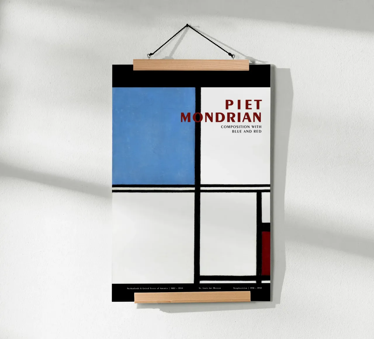 Piet Mondrian - Composizione di blu e rosso carta hahnemühle da Old Masters