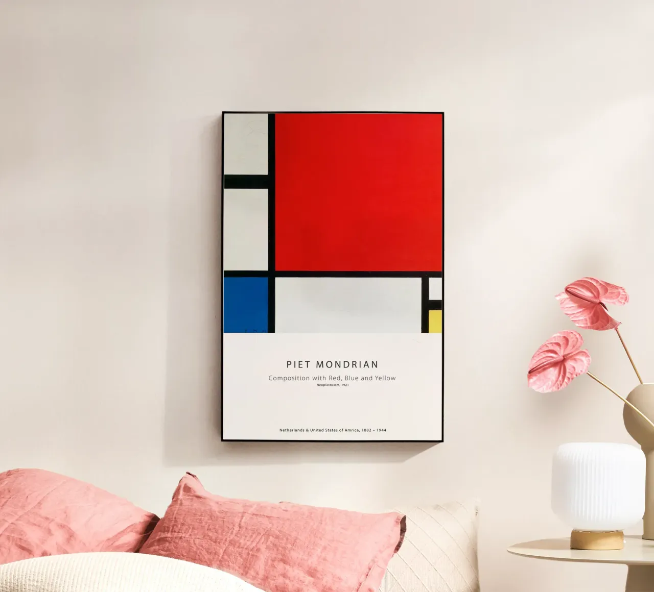 Piet Mondrian - Composizione di rosso, blu e giallo plexiglass da Old Masters