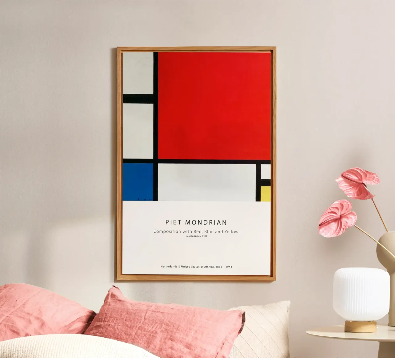 Piet Mondrian - Composizione di rosso, blu e giallo alluminio dibond da Old Masters