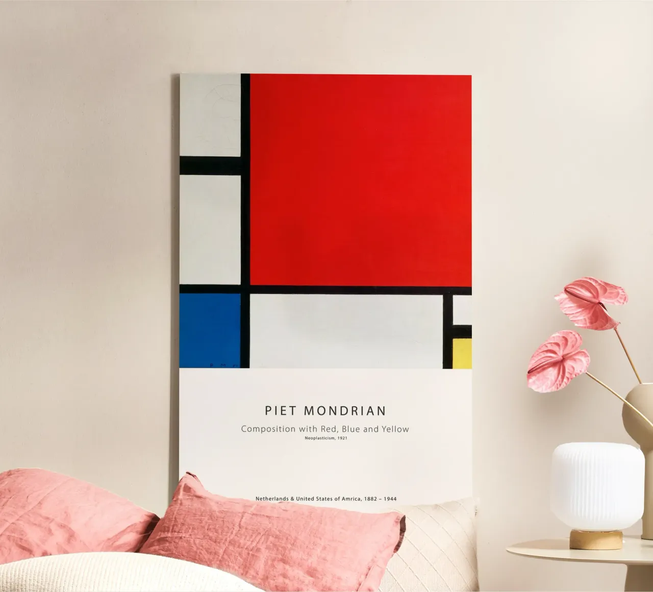 Piet Mondrian - Composition of Red, Blue and Yellow canvas by Old Masters