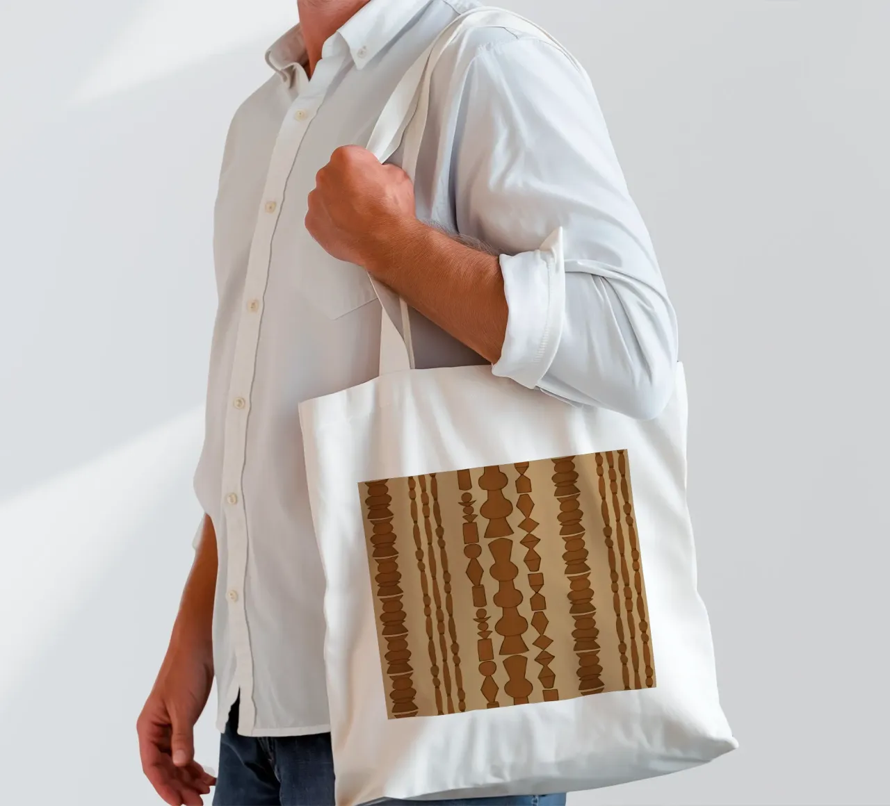 Heaps Sling brown jute draagtas van Femke Zwaan