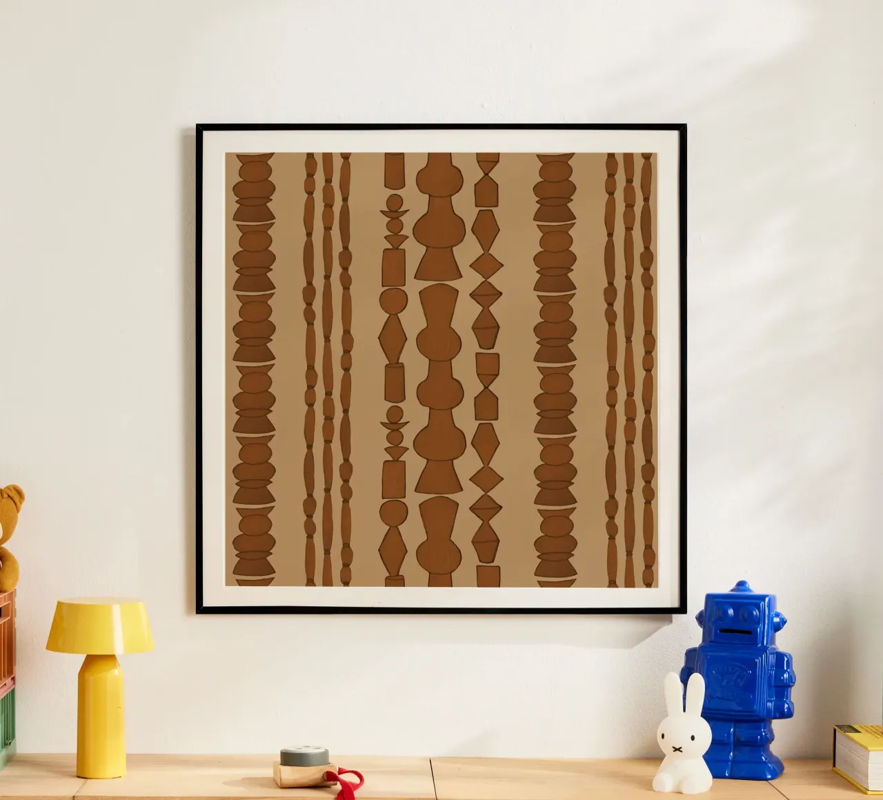 Heaps Sling brown Poster von Femke Zwaan