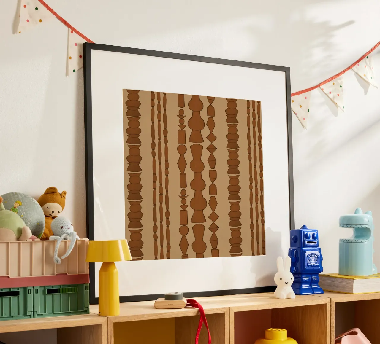 Heaps Sling brown Poster von Femke Zwaan