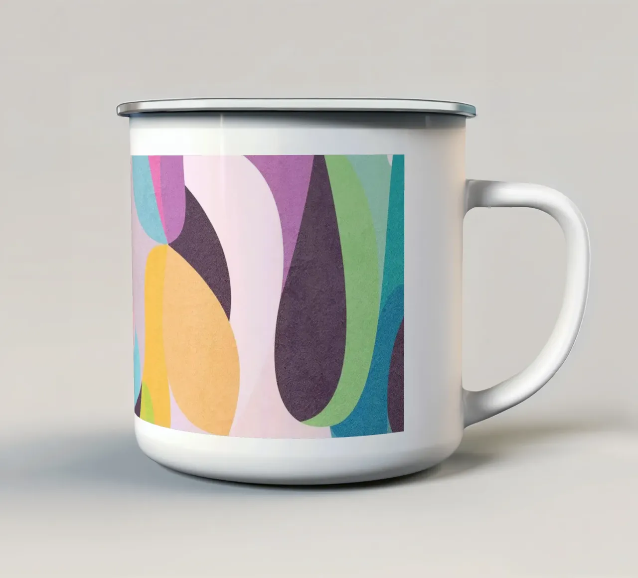 Abstract Green tazza in smalto da lovely lines