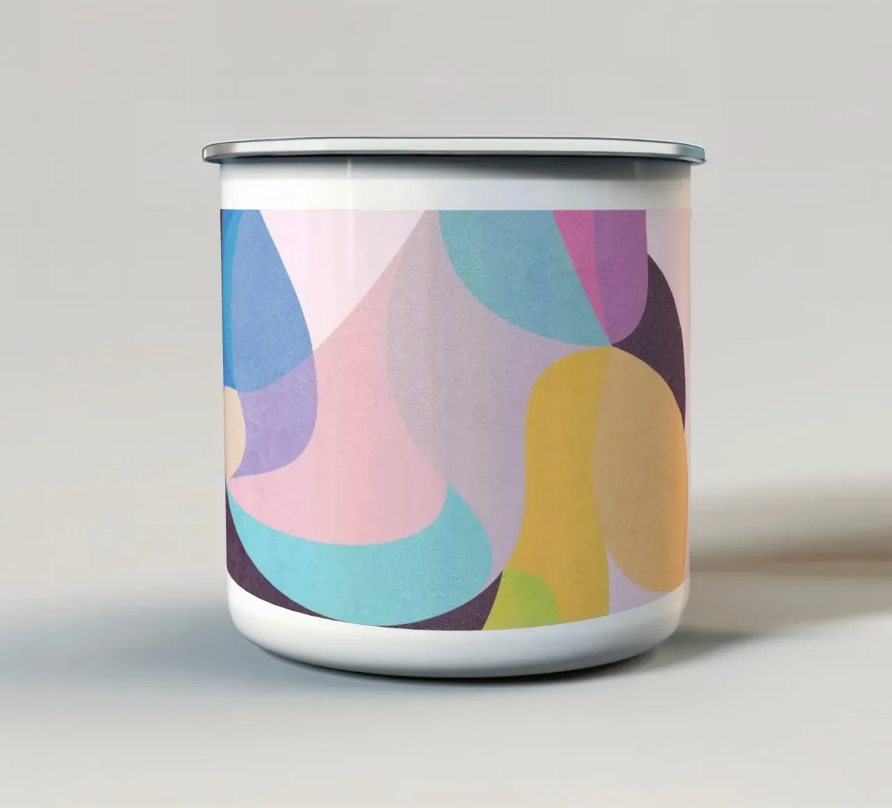 Abstract Green tazza in smalto da lovely lines