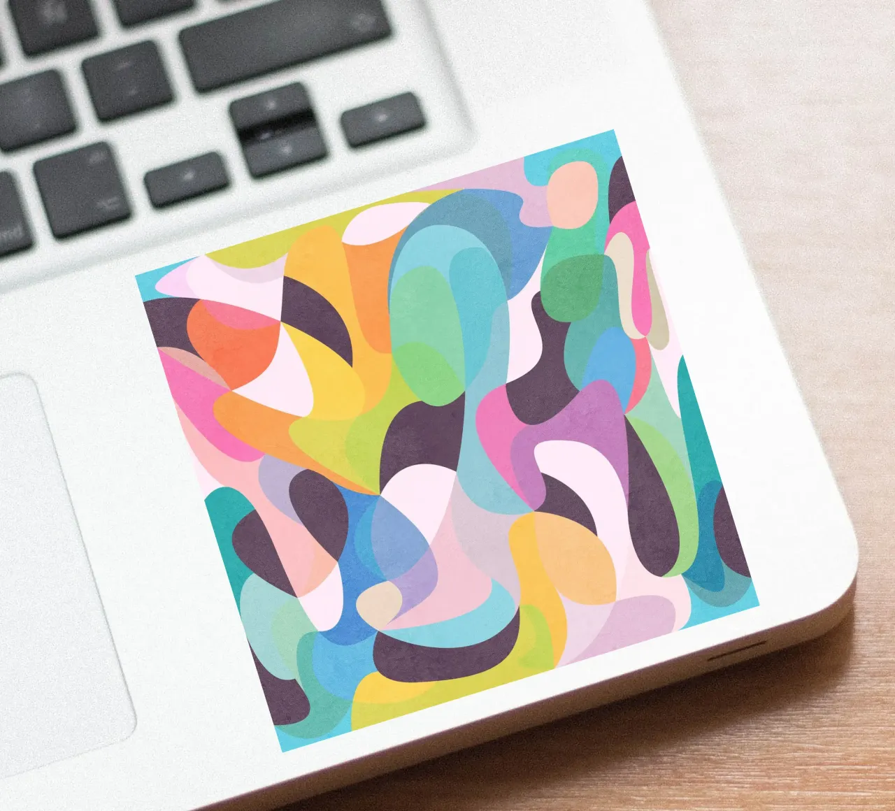 Abstract Green sticker by lovely lines