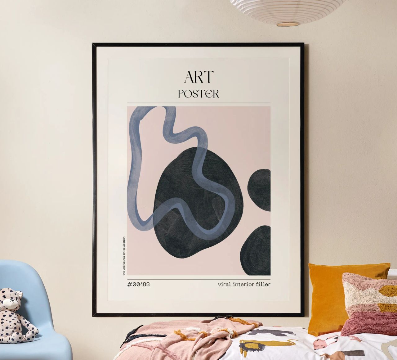 Dusty Blue Minimal Art Print – No. 00183 Poster von Hightown Design