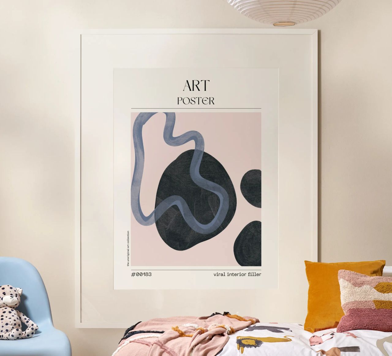 Dusty Blue Minimal Art Print – No. 00183 Poster von Hightown Design