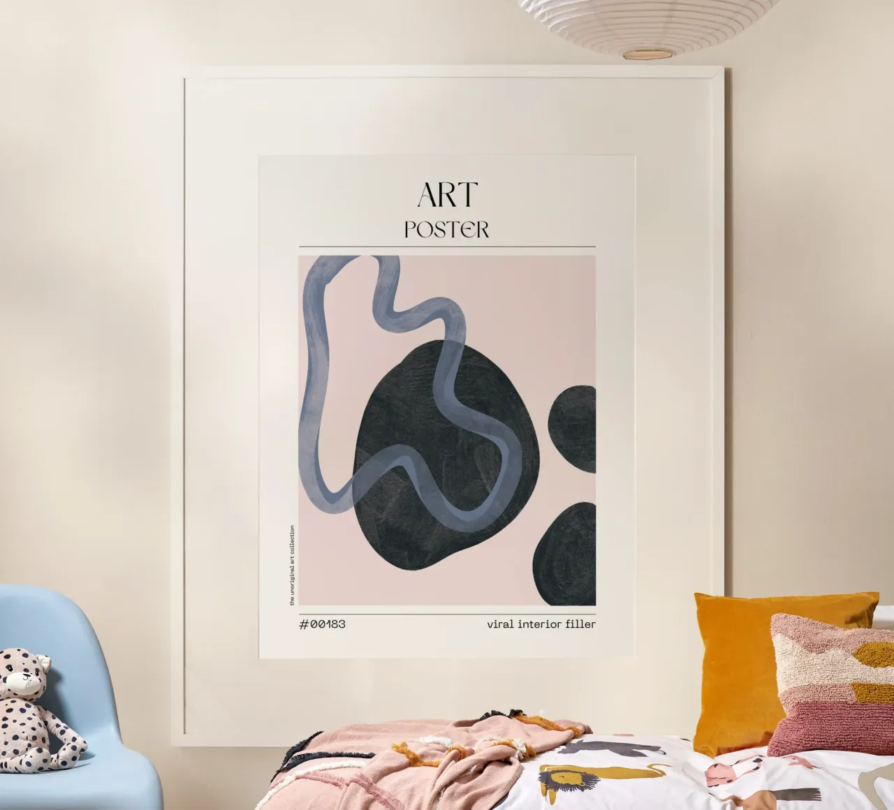 Dusty Blue Minimal Art Print – No. 00183 carta hahnemühle da Hightown Design