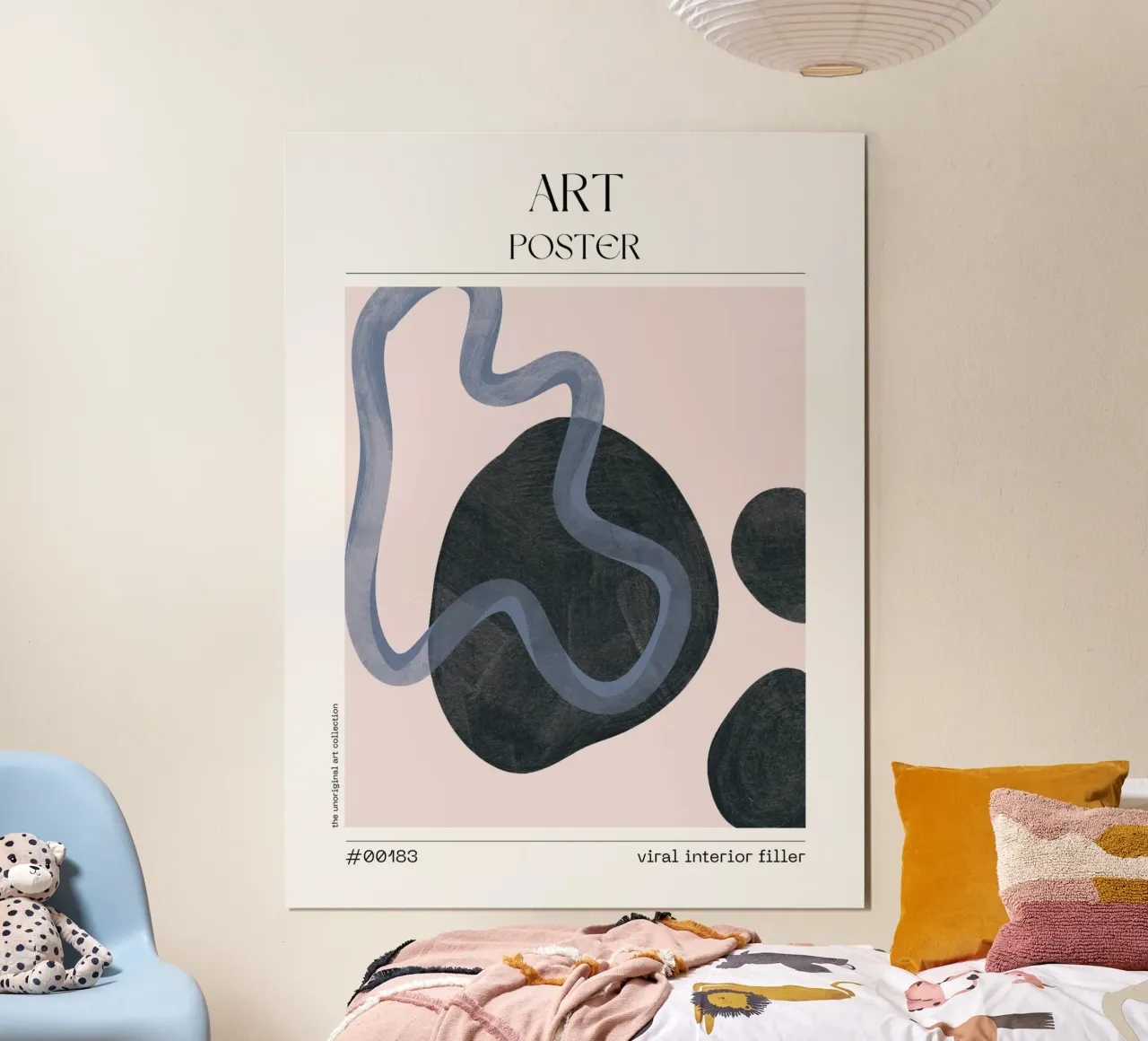 Dusty Blue Minimal Art Print – No. 00183 carta hahnemühle da Hightown Design