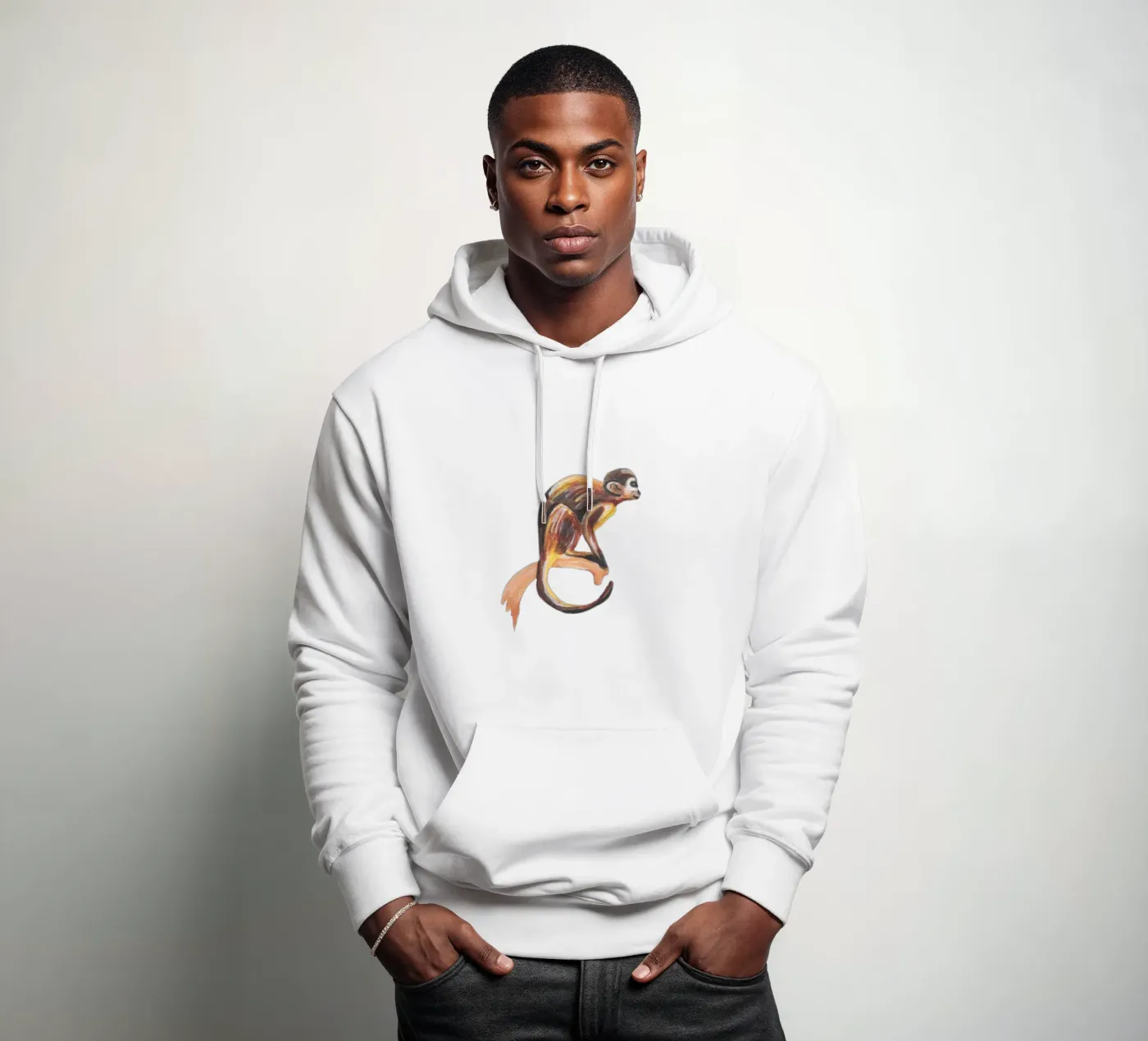 Monkey hoodie by Femke Zwaan