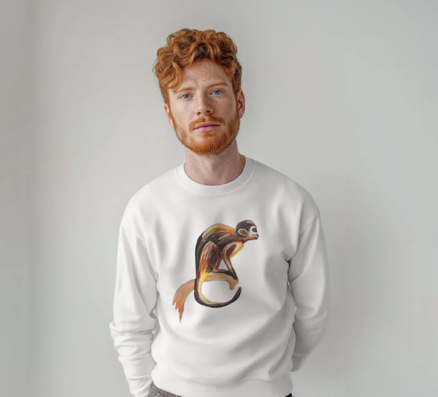 Monkey sweatshirt by Femke Zwaan