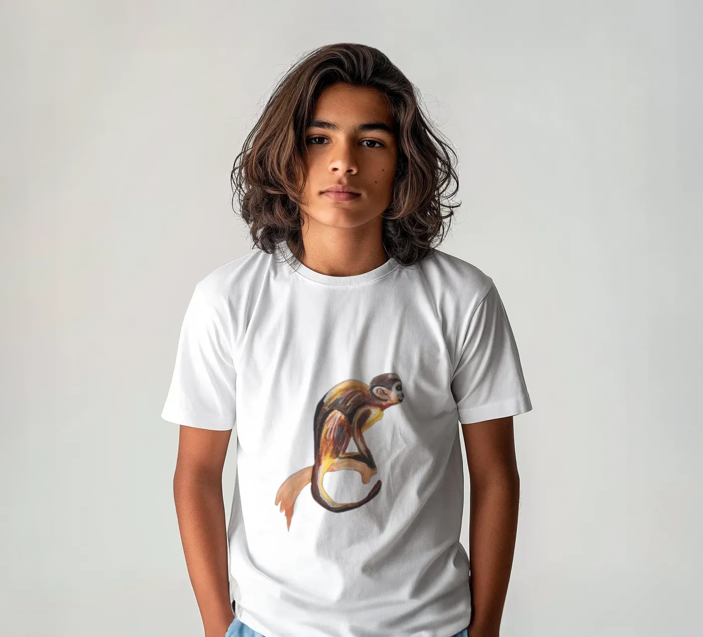 Monkey kids t-shirt by Femke Zwaan
