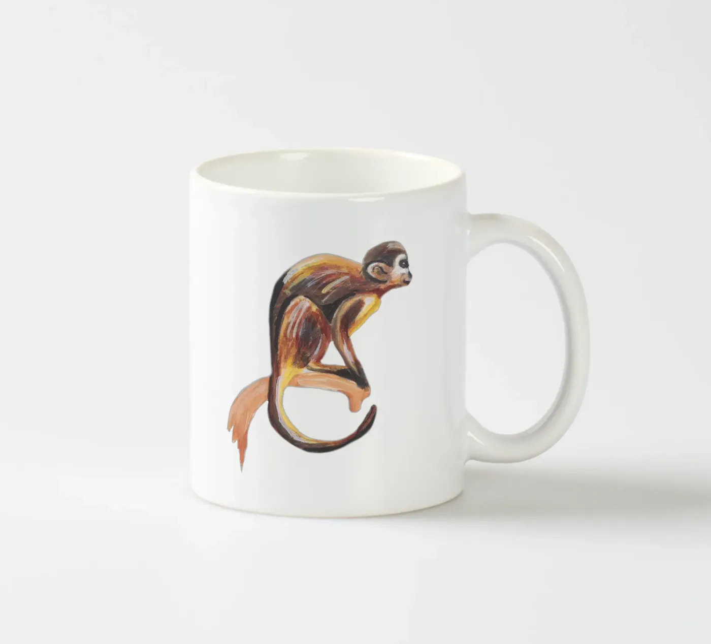 Monkey ceramic mug by Femke Zwaan