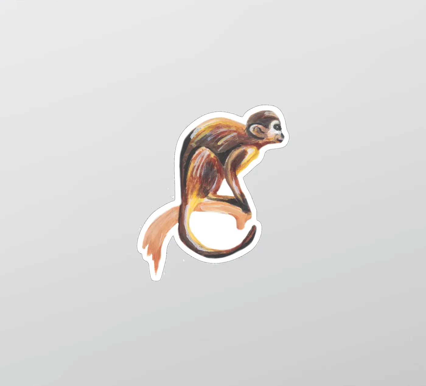 Monkey sticker by Femke Zwaan