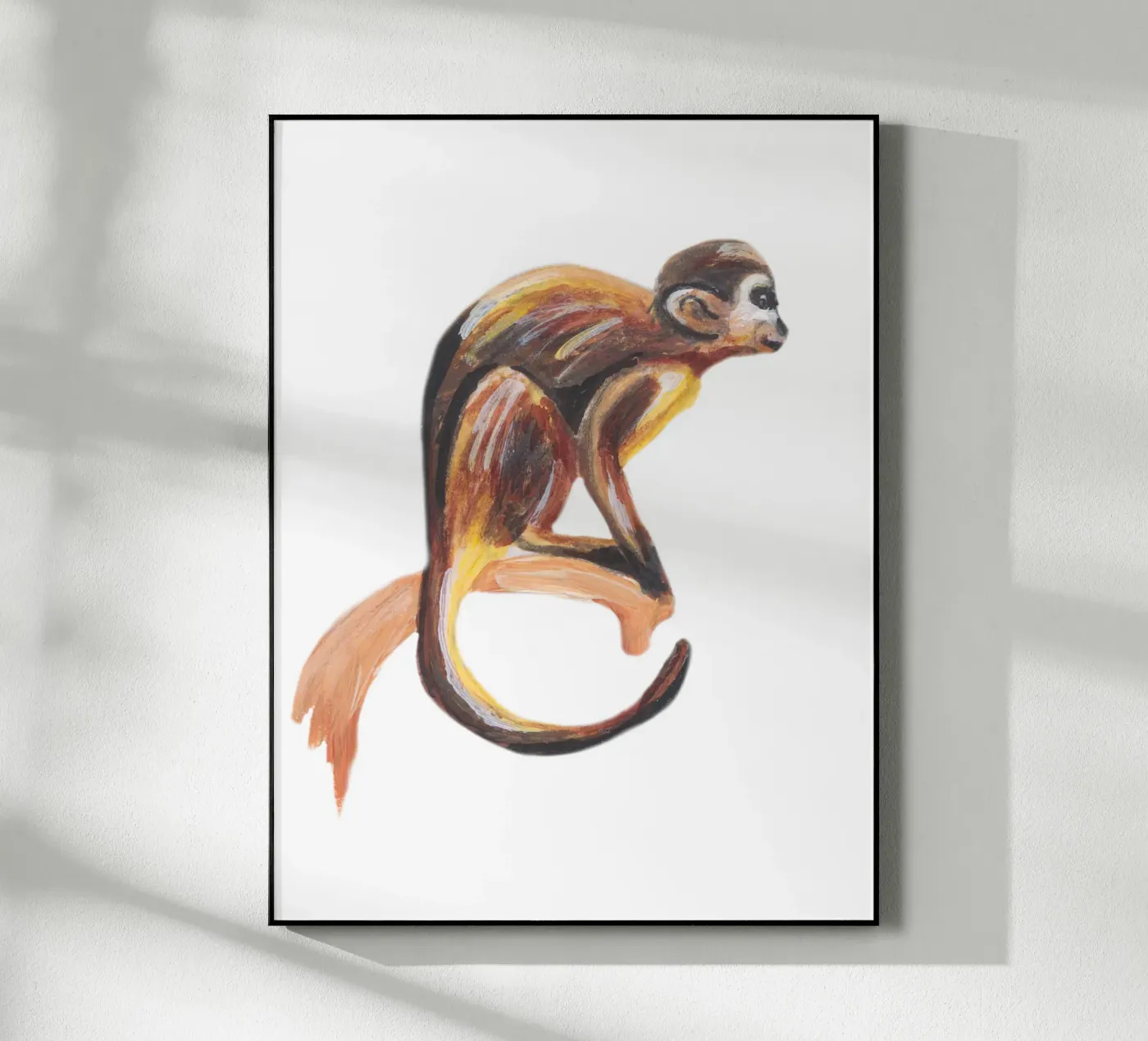 Monkey acryl van Femke Zwaan