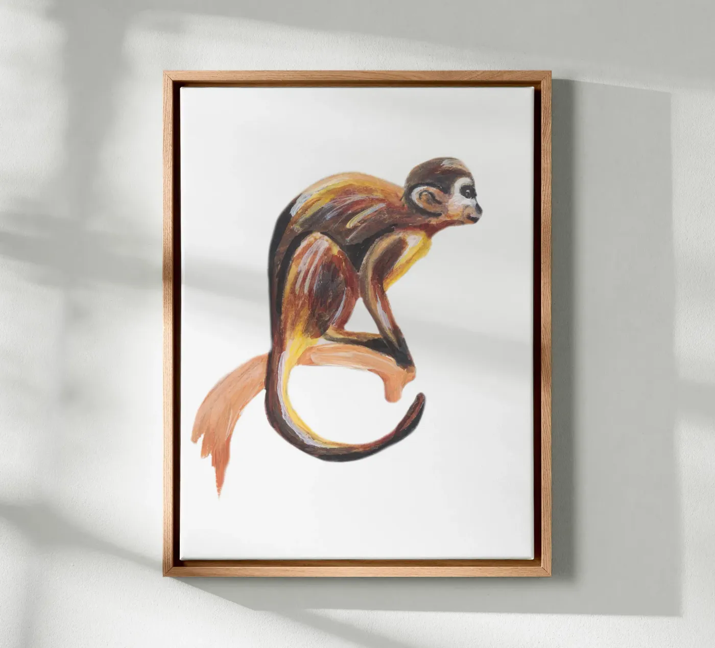 Aap canvas van Femke Zwaan