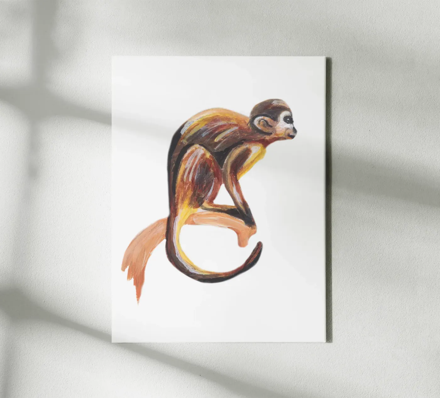 Aap canvas van Femke Zwaan