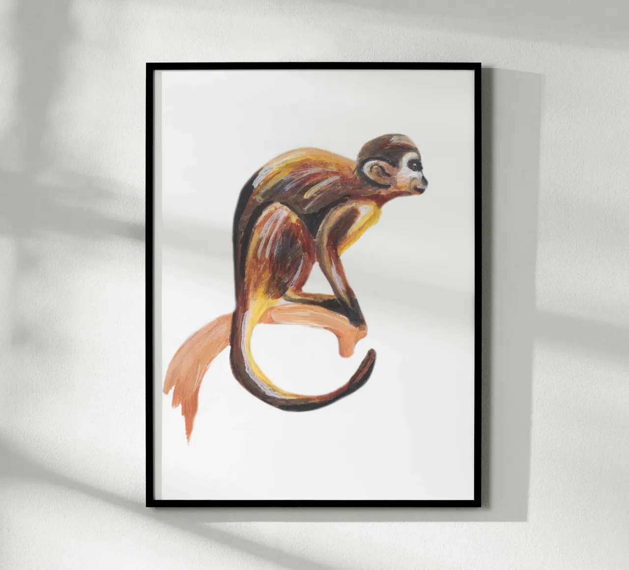 Scimmia poster con telaio in plastica da Femke Zwaan