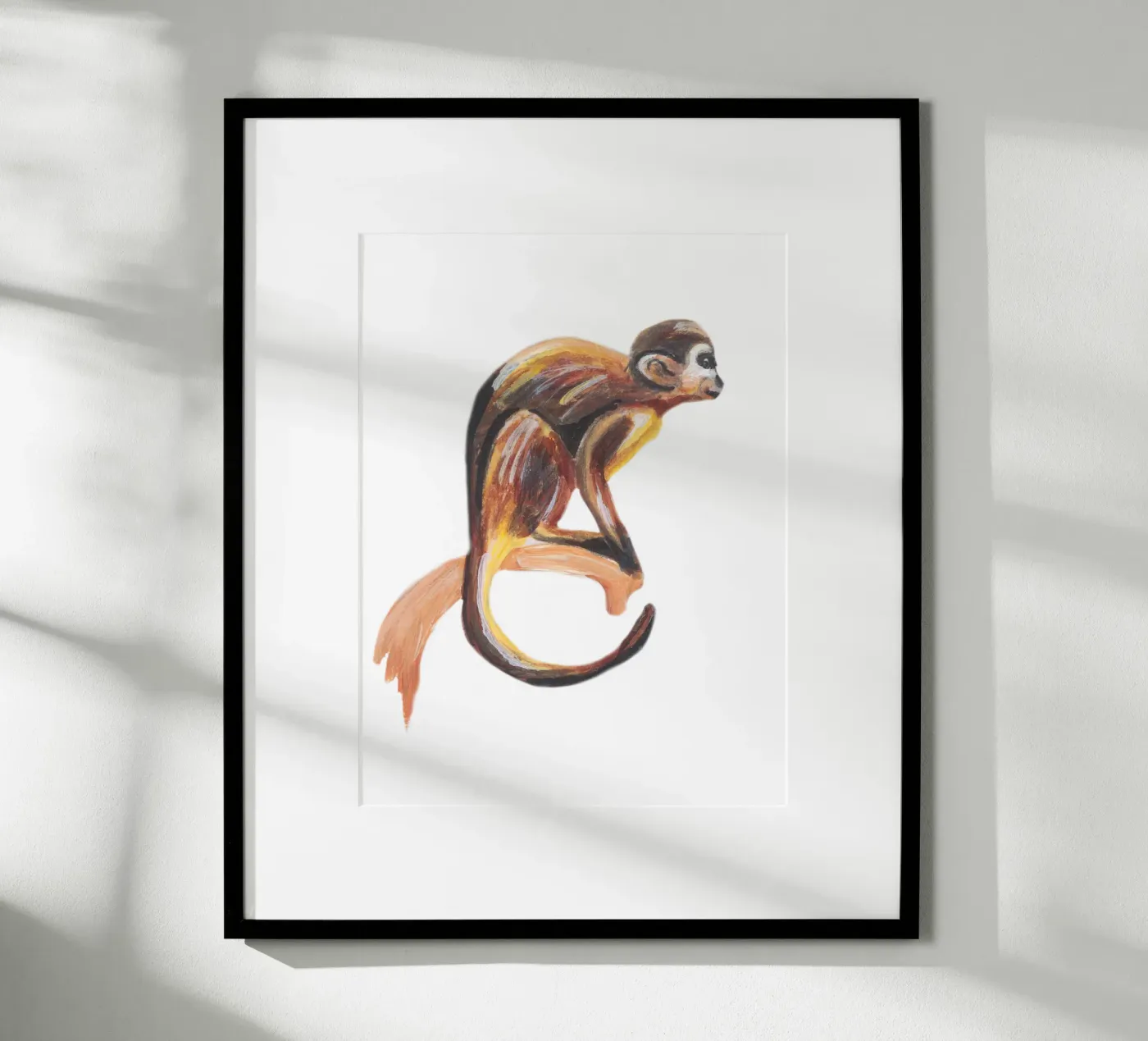 Monkey poster van Femke Zwaan