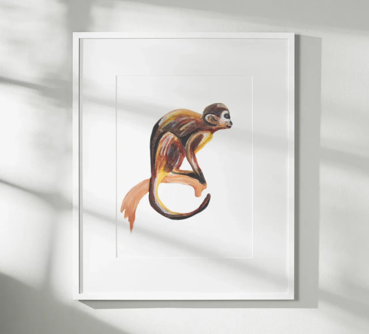 Scimmia poster con telaio in plastica da Femke Zwaan