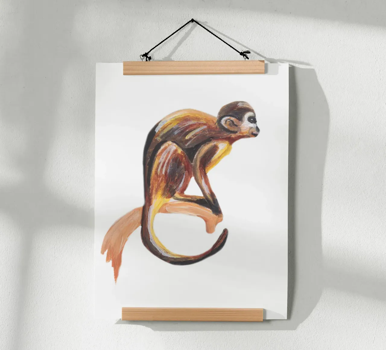 Scimmia poster con telaio in plastica da Femke Zwaan