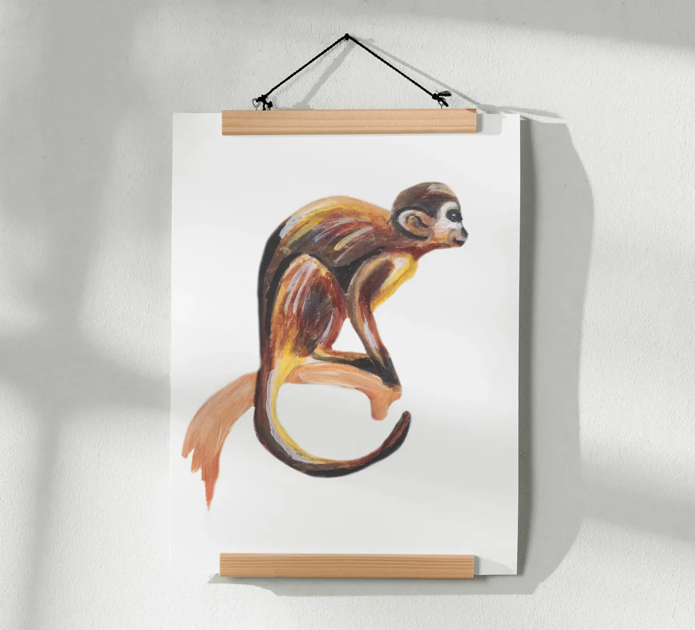 Monkey poster van Femke Zwaan