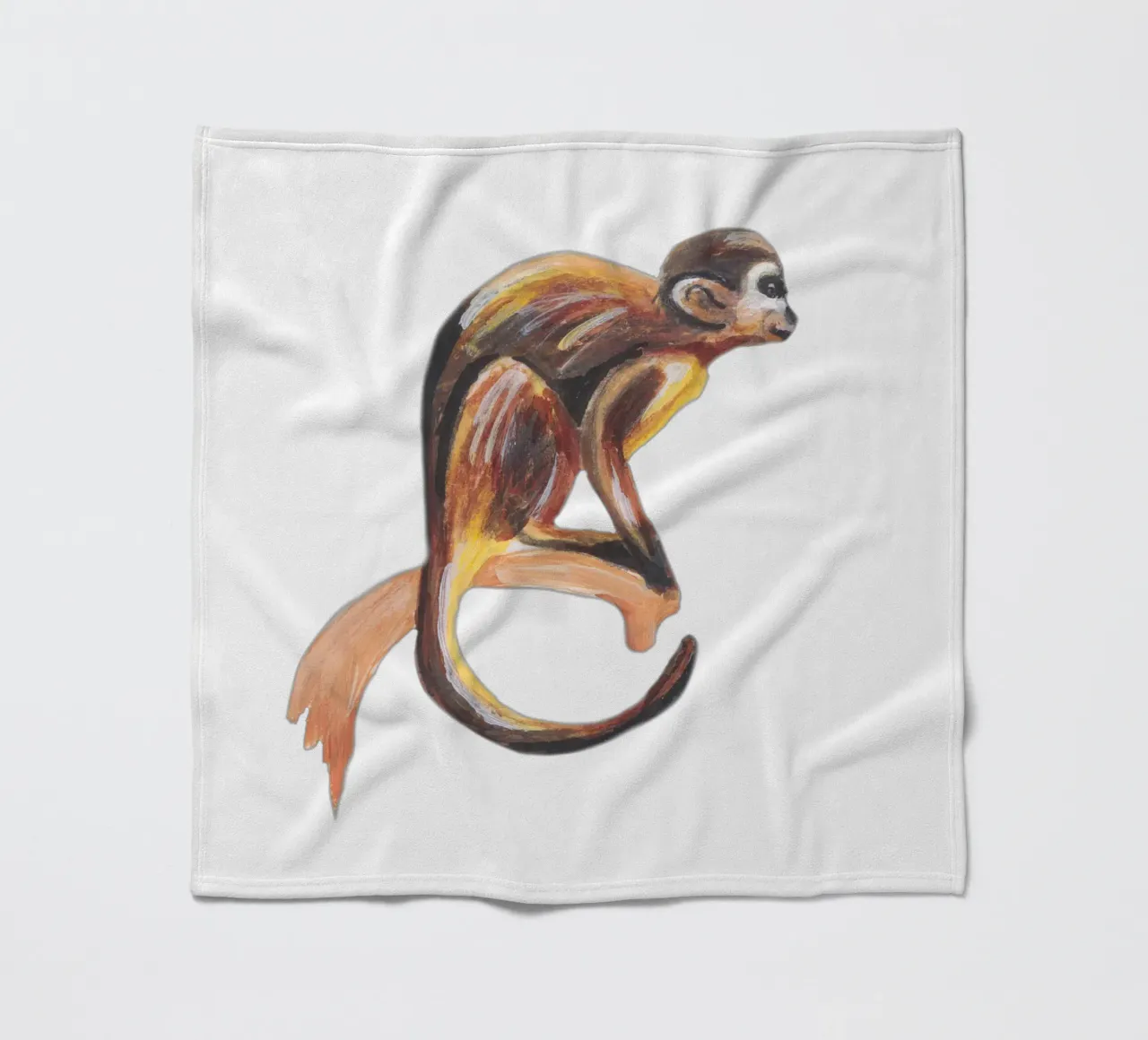 Monkey fleece blanket by Femke Zwaan