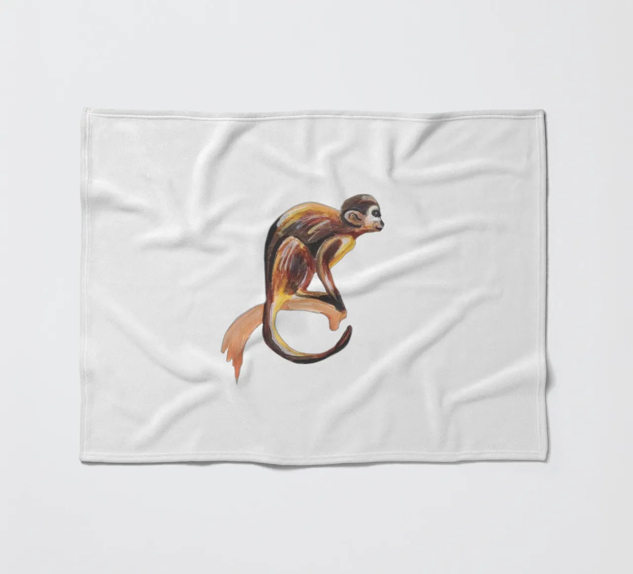 Monkey fleece blanket by Femke Zwaan