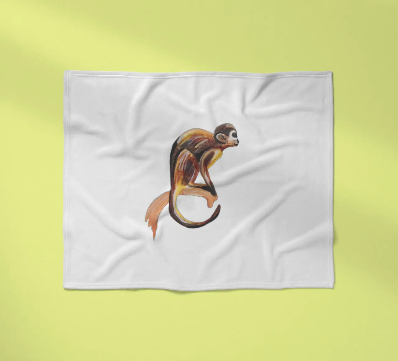 Monkey fleece blanket by Femke Zwaan