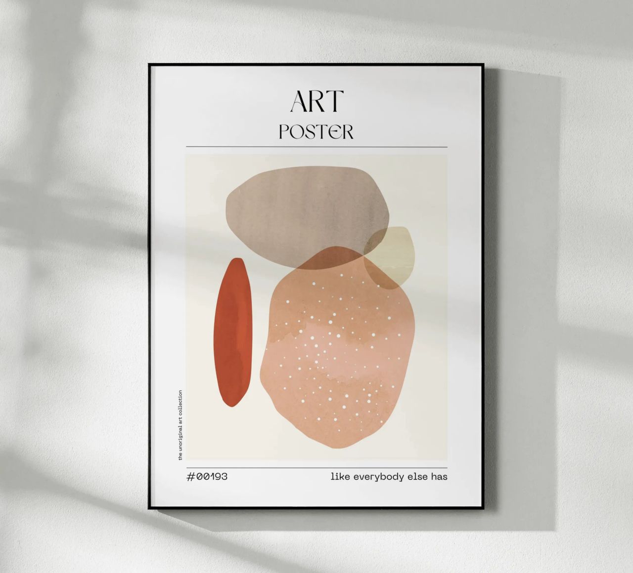 Beige Abstract Blobs Poster – No. 00193 plexiglass da Hightown Design