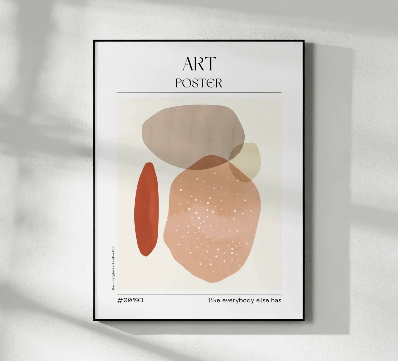 Beige Abstract Blobs Poster – No. 00193 Acryl-Glas von Hightown Design