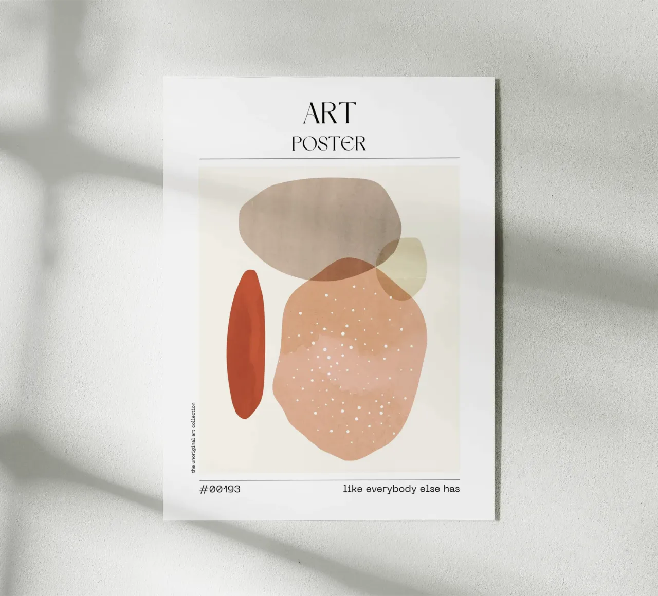 Beige Abstract Blobs Poster – No. 00193 Acryl-Glas von Hightown Design