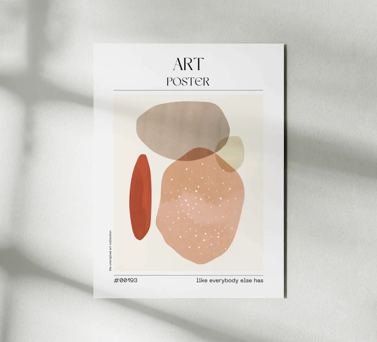 Beige Abstract Blobs Poster – No. 00193 alluminio dibond da Hightown Design