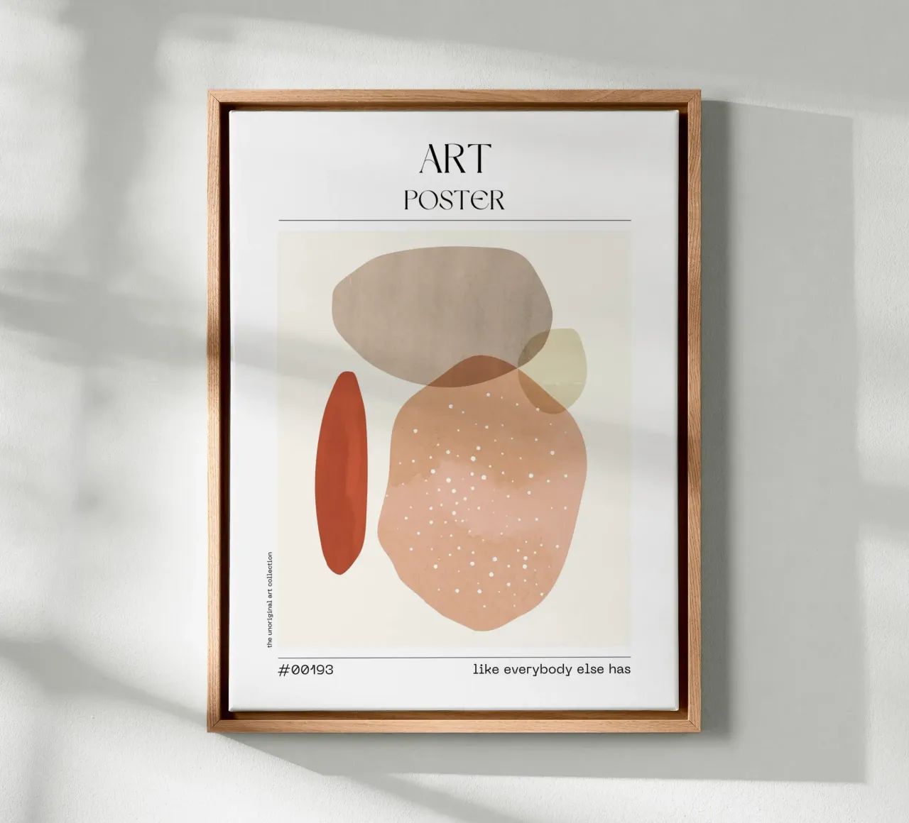 Beige Abstract Blobs Poster – No. 00193 tela da Hightown Design