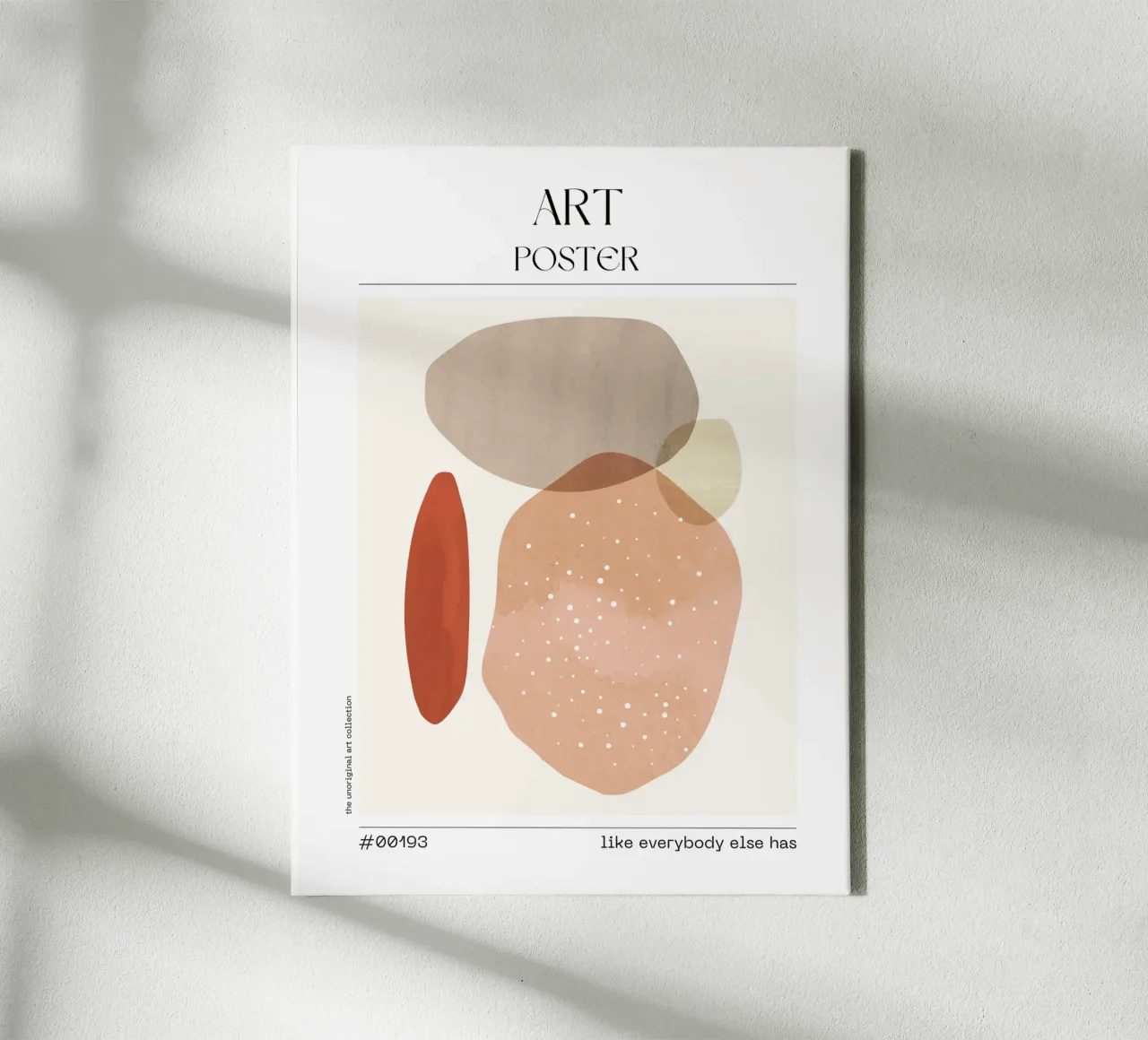 Beige Abstract Blobs Poster – No. 00193 tela da Hightown Design