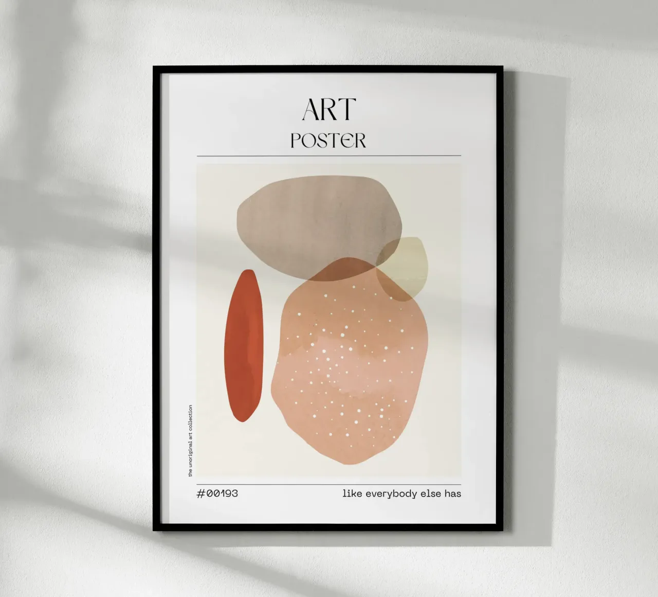 Beige Abstract Blobs Poster – No. 00193 carta hahnemühle da Hightown Design