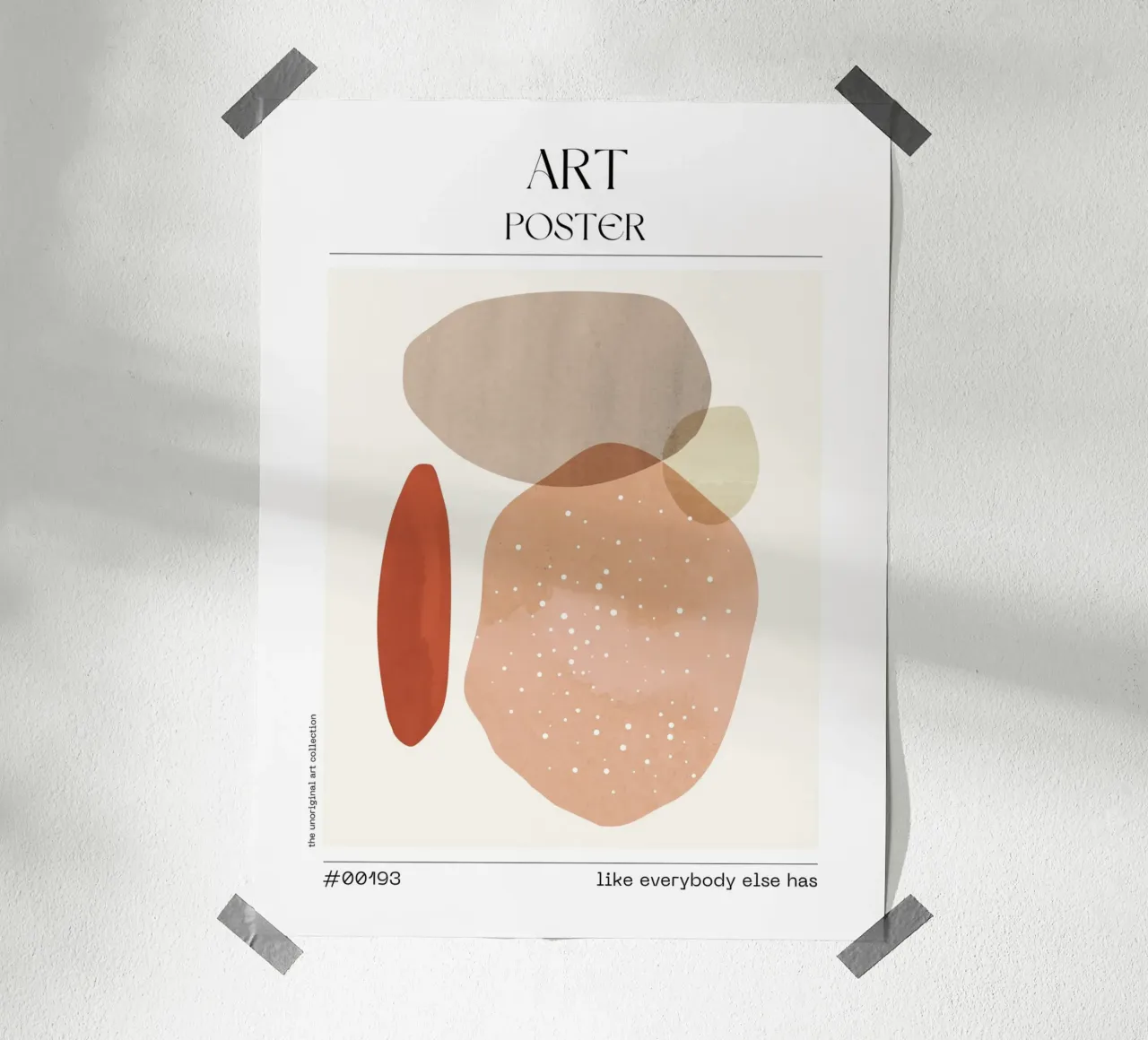 Beige Abstract Blobs Poster – No. 00193 carta hahnemühle da Hightown Design