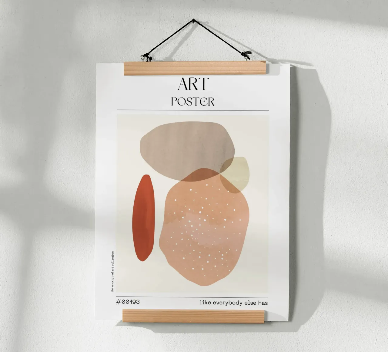 Beige Abstract Blobs Poster – No. 00193 carta hahnemühle da Hightown Design