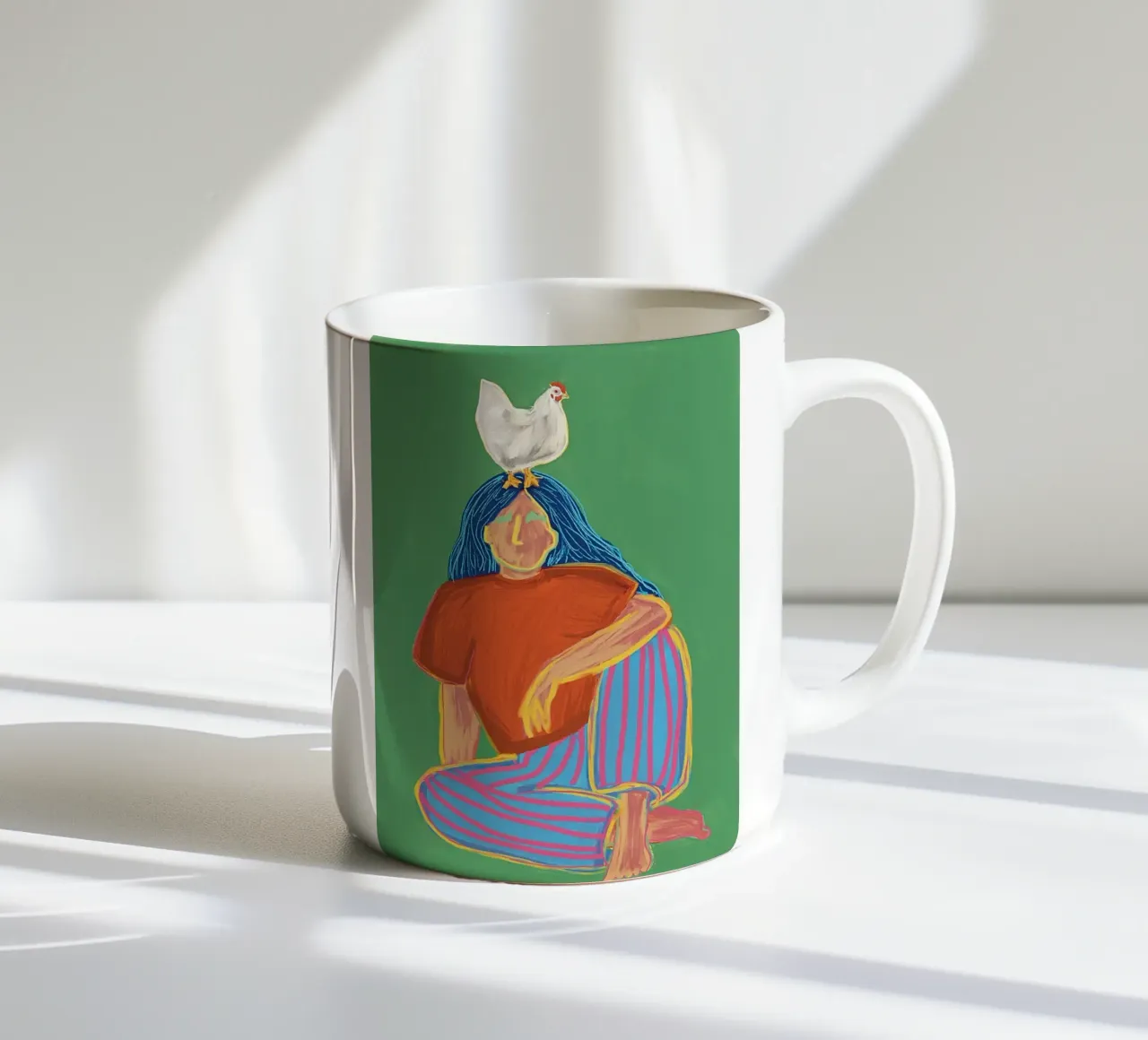 The hen ceramic mug by tainah negreiros