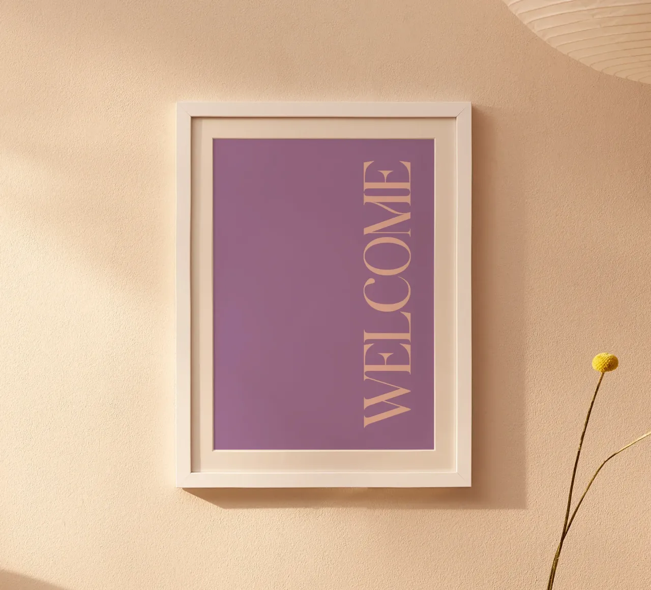 Welcome poster con telaio in alluminio da BAINAI QUOTES
