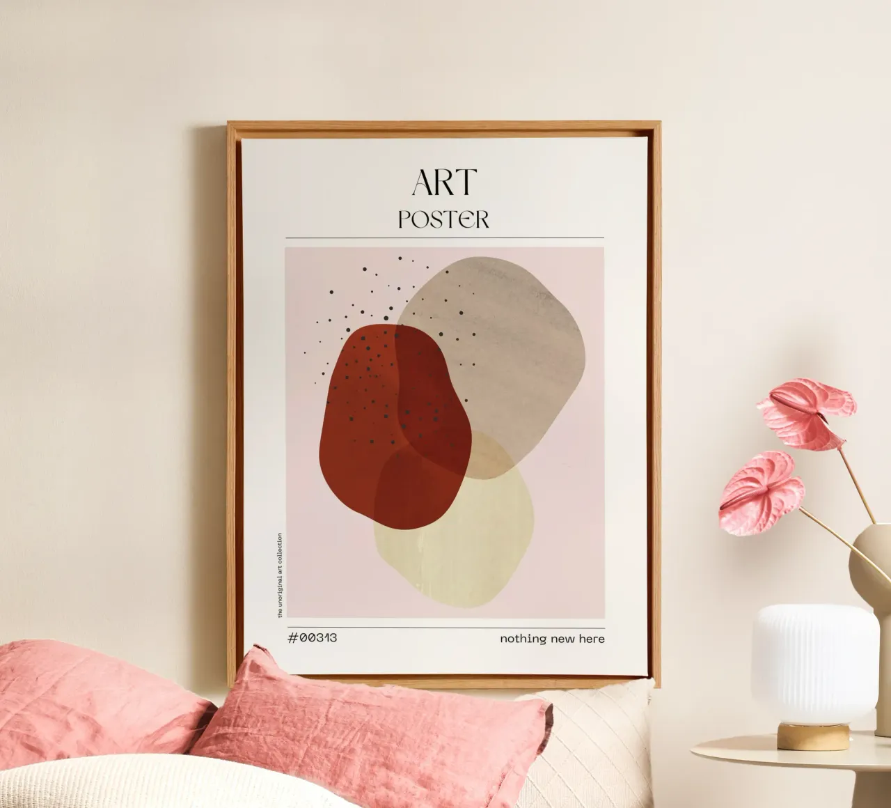 Rust & Blush Wall Art – No. 00313 canvas by Hightown Design