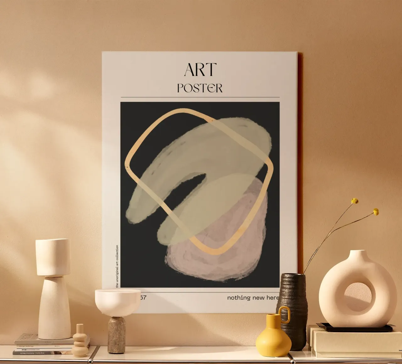 Abstract Form Poster – No. 00457 tela con Cornice a cassetta da Hightown Design