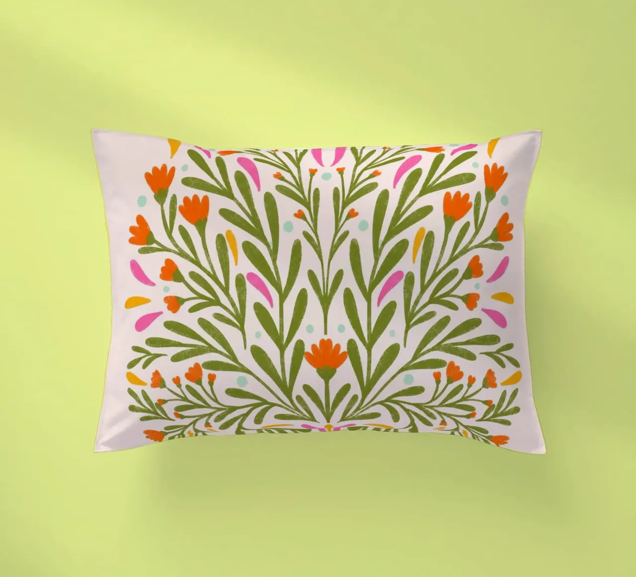 Spring flowers decorative cushion by Wackapacka