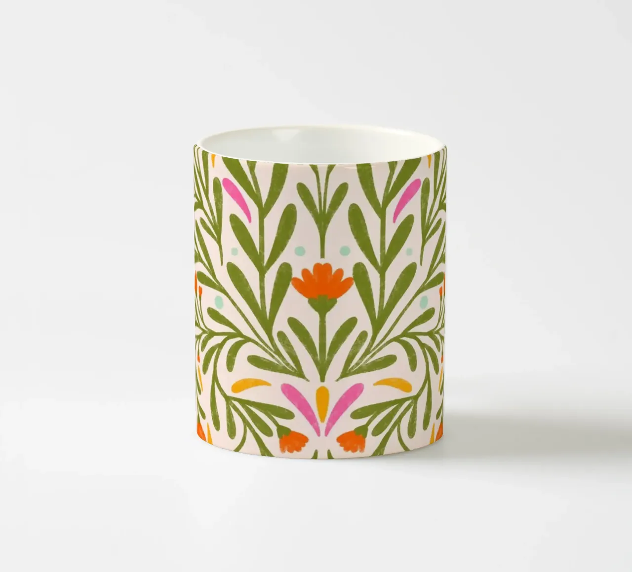 Spring flowers ceramic mug by Wackapacka