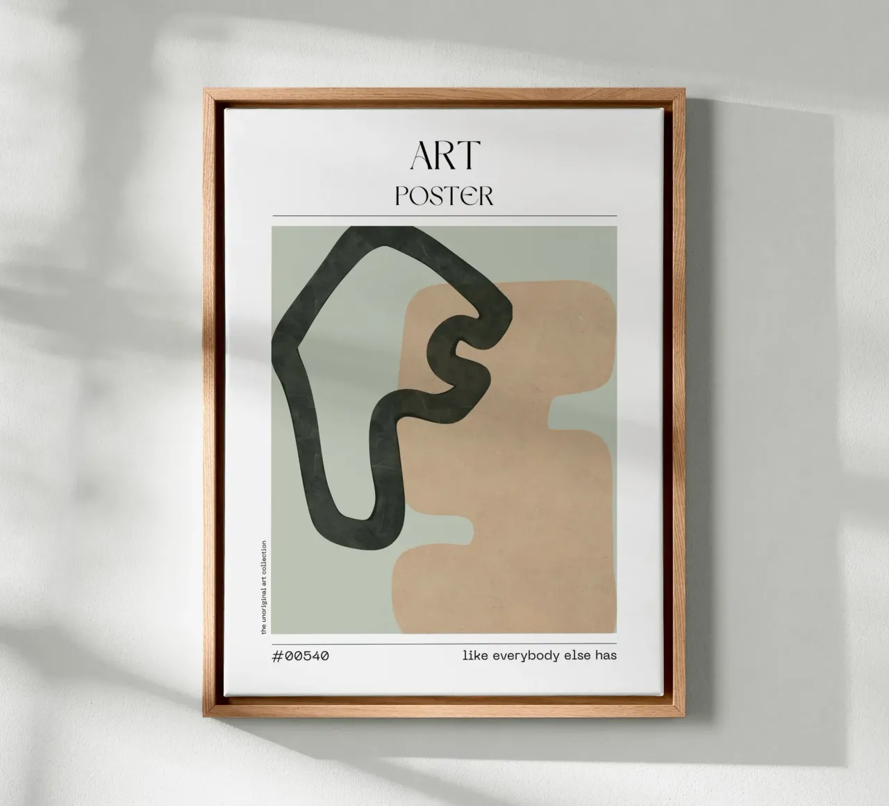 Squiggly Minimal Art – No. 00540 tela con Cornice a cassetta da Hightown Design