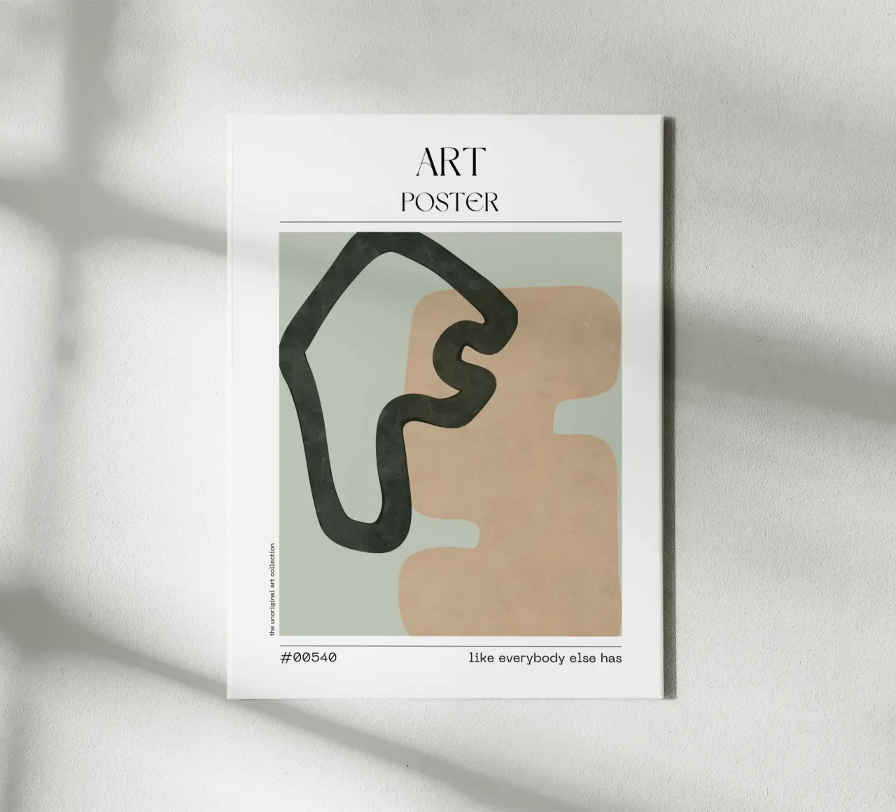 Squiggly Minimal Art – No. 00540 tela con Cornice a cassetta da Hightown Design